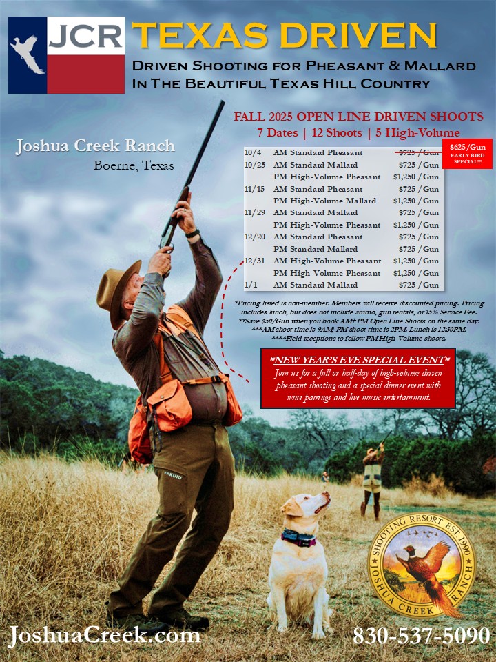 Fall 2025 Open Line Shoot Schedule